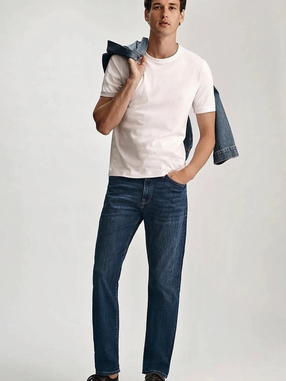 Mavi Medium Blue Zach Straight Leg Jeans (33x33)